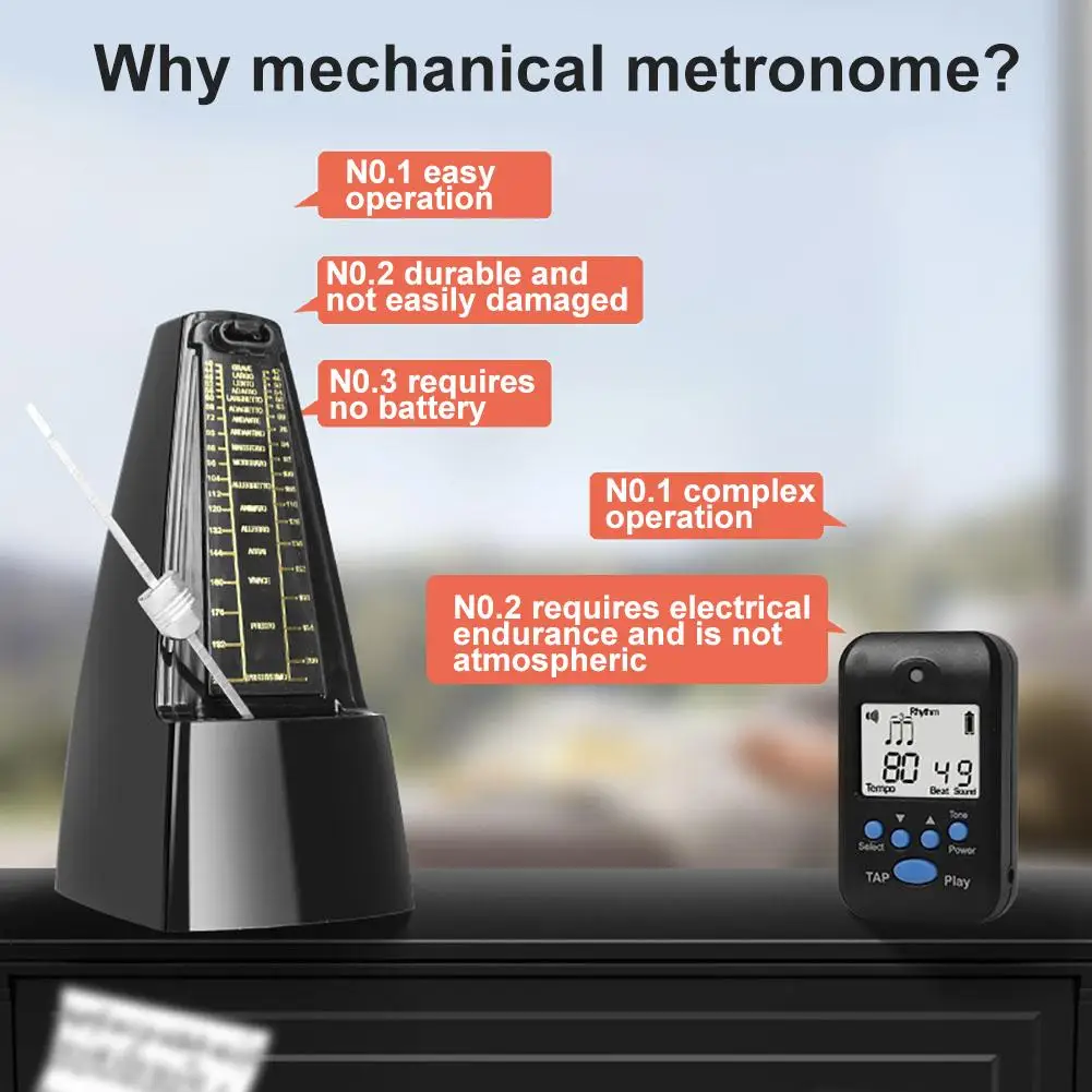 Точная механическая громкий метроном звуковой клещей инструмент для гитары эрху