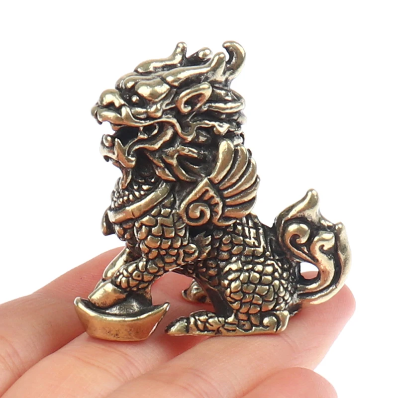 1 шт./1 пара медные статуэтки в виде короля льва | Дом и сад