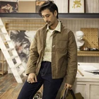 Красный Торнадо вощеный холст поставка куртка Одеяло подкладка Мужская Спецодежда Slim Fit