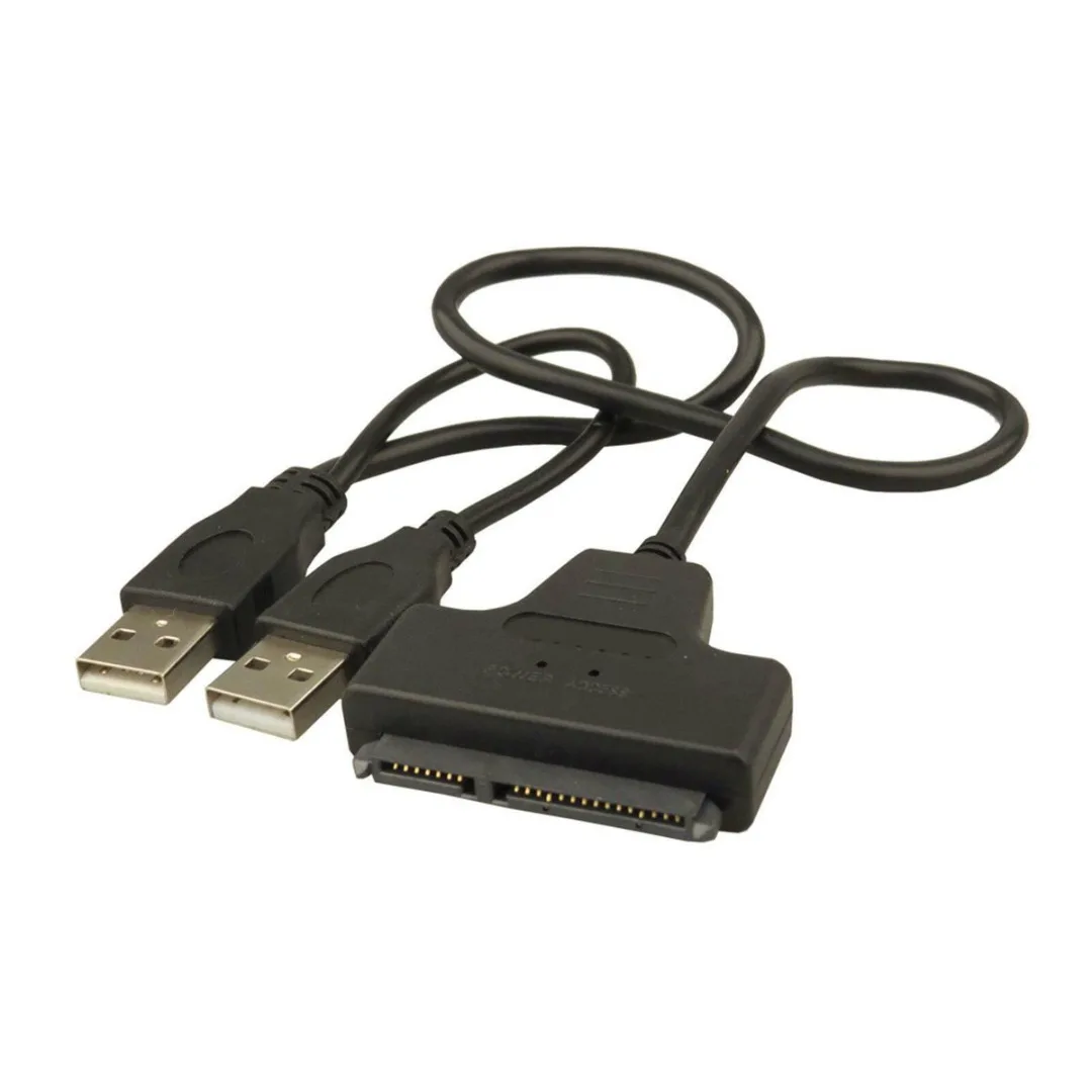 New USB 2.0 To SATA Converter Adapter Cable For 2.5/3.5 Inch SATA1 And SATA2 HDD Hard Drive Disk Dual Power | Электроника