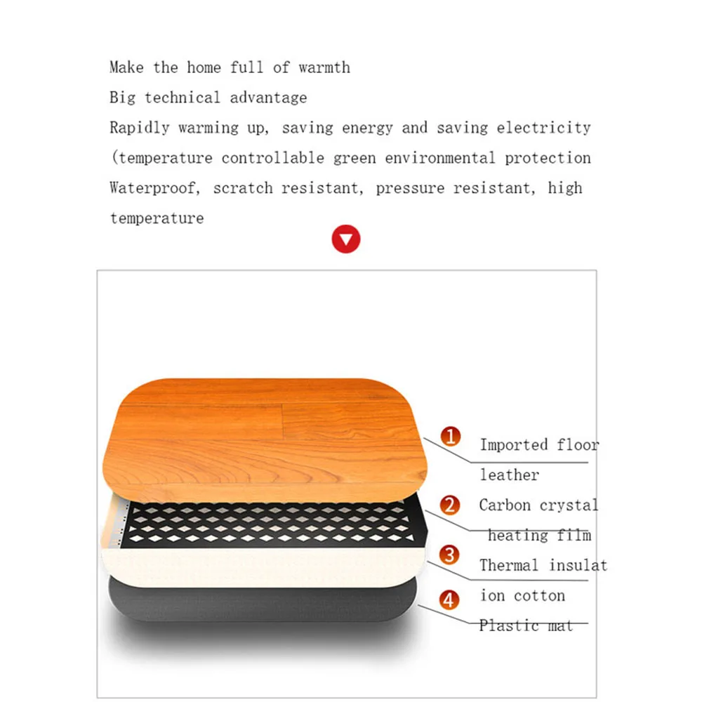 Кожаный нагревательный коврик для ног теплые электрические нагревательные