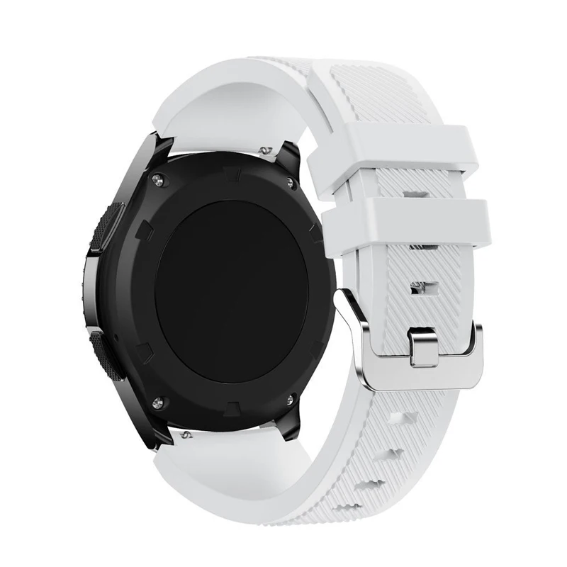 White 1 Galaxy watch 46 мм 42 мм ремешок для samsung gear S3 Frontier band 20 мм 22 мм силиконовый ремешок для часов браслет huawei watch GT ремешок S3 - Цвет ремешка: White 1