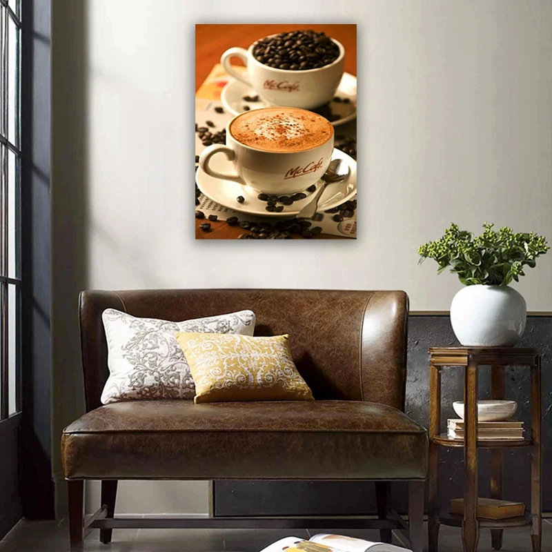 

Retro Coffee Cups Canvas Painting Nordic Style Cafe Posters and Prints Wall Art Pictures for Living Room Cuadros Home Decoration