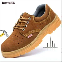 men safety shoes indestructible steel toe working slip puncture proof security outdoor work hunting hiking shoes