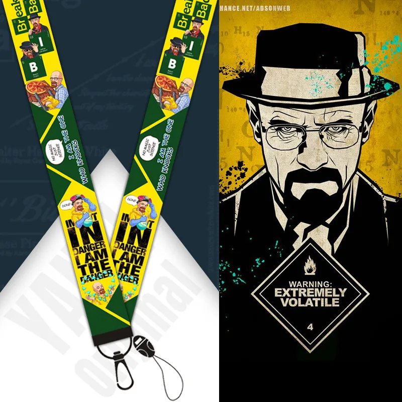 ТВ шоу Breaking Bad Lanyard Печатный шейный ремешок для ID бейджа Держатель телефона брелок