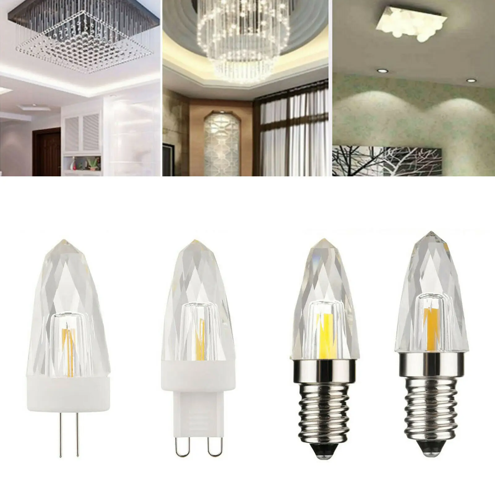 

Incandescent lamp G4 G9 E12 E14 Crystal Chandeliers LED Light Dimmable Replace 30W Halogen Lamp 110V 220V White Lighting Decor