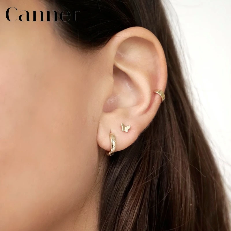 Женские серьги гвоздики с бабочками из стерлингового серебра 925 пробы ювелирные