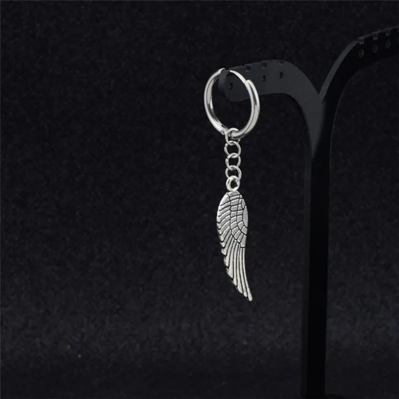 Серьги уха Для мужчин s перо из нержавеющей стали ребята аксессуар хипстер стиля