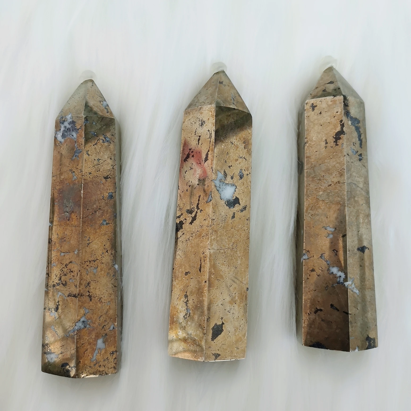 

Natuurlijke Pyriet Obelisk Mineraalstukken Reiki Healing Kamer Decoratie 240G-260G