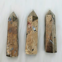 natuurlijke pyriet obelisk mineraalstukken reiki healing kamer decoratie 240g 260g
