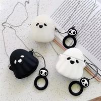 cartoon ghost silica gel drop earphone case airpods 1 and 2 case airpods pro case airpod 3 case earphone accessories case