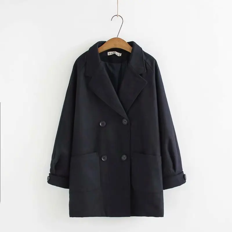 Повседневные шерстяные пальто размера плюс 2019 осенняя одежда модная Свободная