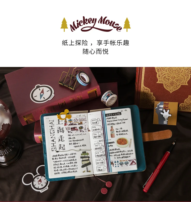 Yiwi Микки Маус ноутбук холщовый чехол для Хобо А6 планировщик с подарочной коробкой винтажные канцелярские принадлежности в стиле «Ретро» Товары для офиса и школы