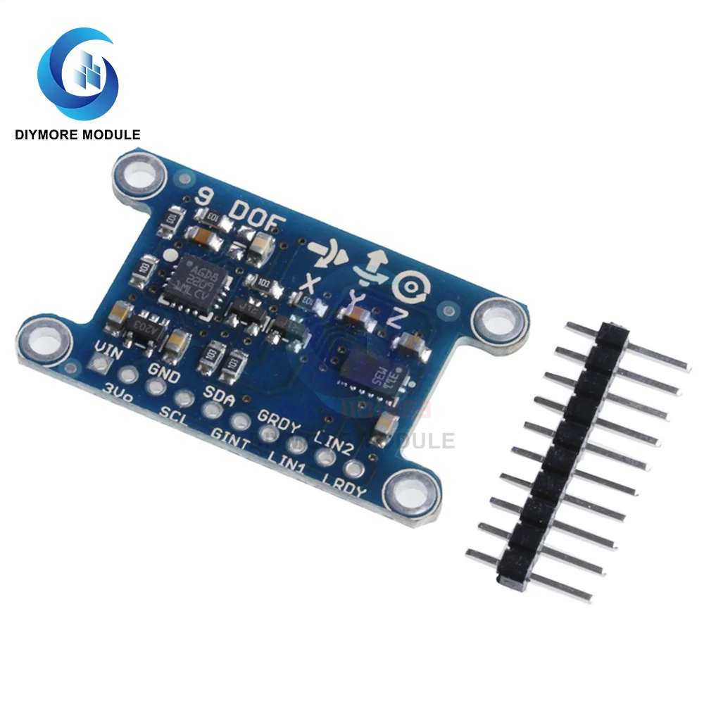 L3GD20 LSM303D 9 оси 9DOF компас ускорения модуль цифровой гироскоп 3-5V IIC/I2C SPI Интерфейс