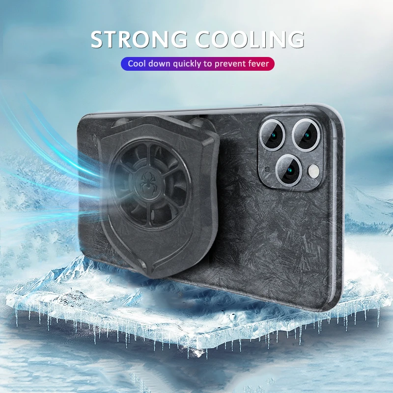 

Mobile Phone Cooler Universal Cell Phone Radiator Physical Refrigeration Cooler Suction Cups Cooling Fan USB Power Radiator