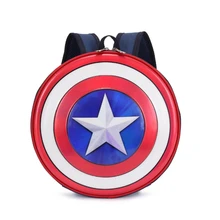 Mochila De Capitán América para niños, Mini mochila escolar redonda de dibujos animados, resistente al agua, 2021