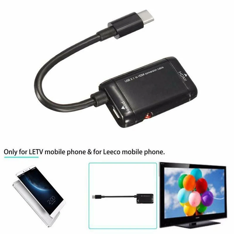 Кабель конвертера HDMI Type-C USB3.1 MHL адаптер для Android телефонов планшетов JHP-лучший |