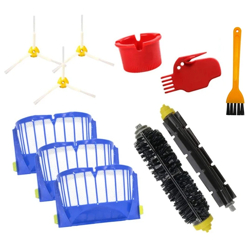 

Replacements Parts for IRobot Roomba 600 Series 645 655 675 595 Accessories, Filters Side Brush Flexible Beater Brush