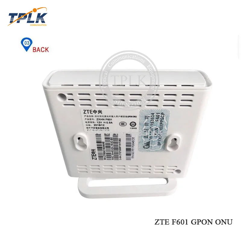 Оригинальный терминал ONT ZXA10 ZXHN F601 ONU с портом 1GE английская версия Ethernet порт 50