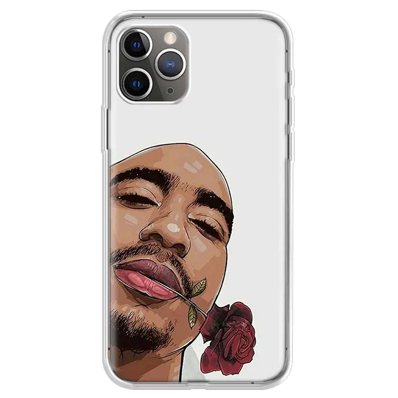 2Pac Makaveli Tupac Amaru Shakur Clear Phone Case For iPhone 11Pro XR 7 8 6 6S Plus X XS MAX 5 5S SE Story Silicone Cover |