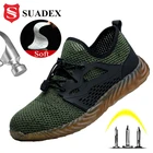 Защитная обувь SUADEX для мужчин и женщин, всесезонные рабочие ботинки со стальным носком, защита от проколов, Прямая поставка