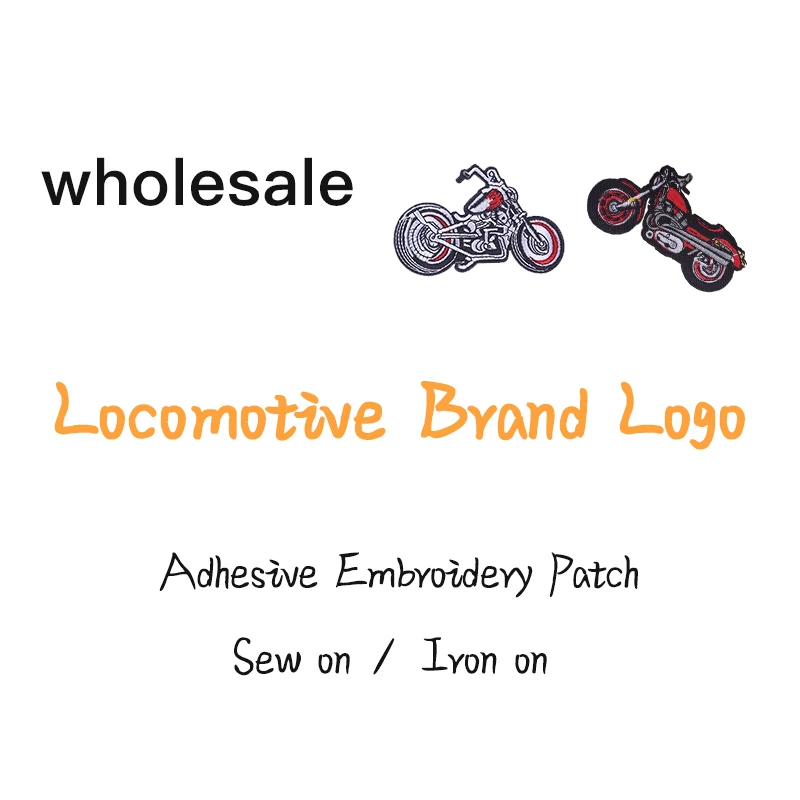 

Wholesale Motorcycle Brand Embroidery Cloth Stickers Route 66 Locomotive Patch Skull Ironing Sticker Cycling Jersey Decals