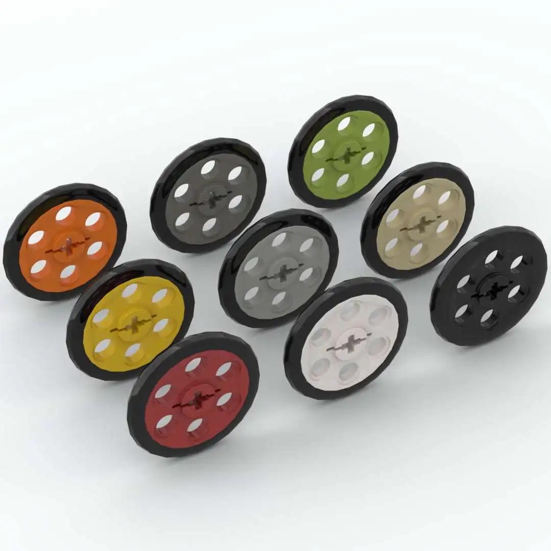 

Building Block Toys Assembles Particles moc Bricks tech Wedge Belt Wheel Tire 2 in 1 10set/lot Creatives Children Toys