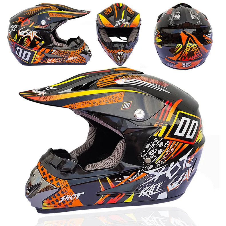 

One-Piece Motorcycle Helmet Mountain Bike Full Helmet Cross-Country Helmet Small Light Cross-Country Helmet Wholesale