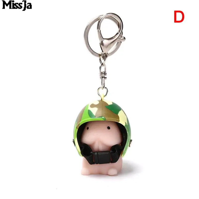 1Set Squishy Dingding Toy Keychains Helmet Squeeze Stress Reliever Decompression Sensory Penis Dick Shape Cool Interesting Gift - купить по