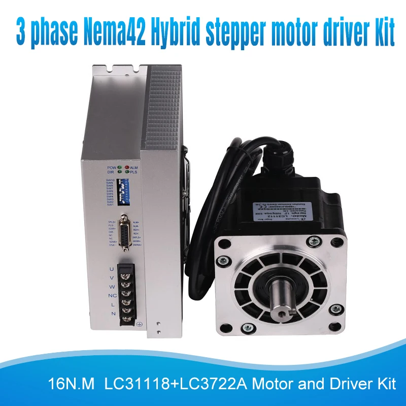 AC 185V 300V 220V 3 фазы nema42 16N.M гибридный шаговый двигатель Драйвер LC31118 + LC3722A Комплект