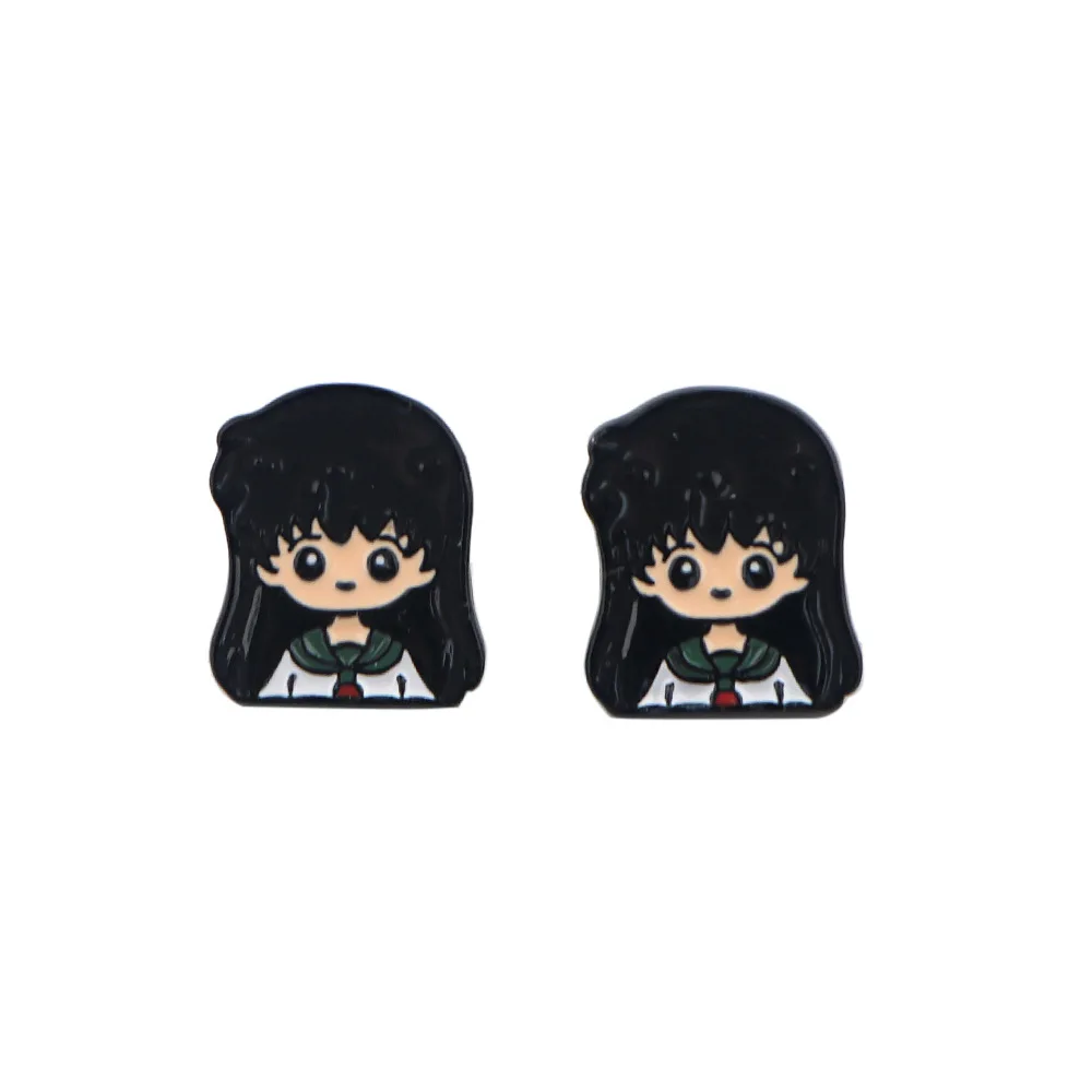 Новое поступление серьги-гвоздики Inuyasha в мультяшном стиле маленькие