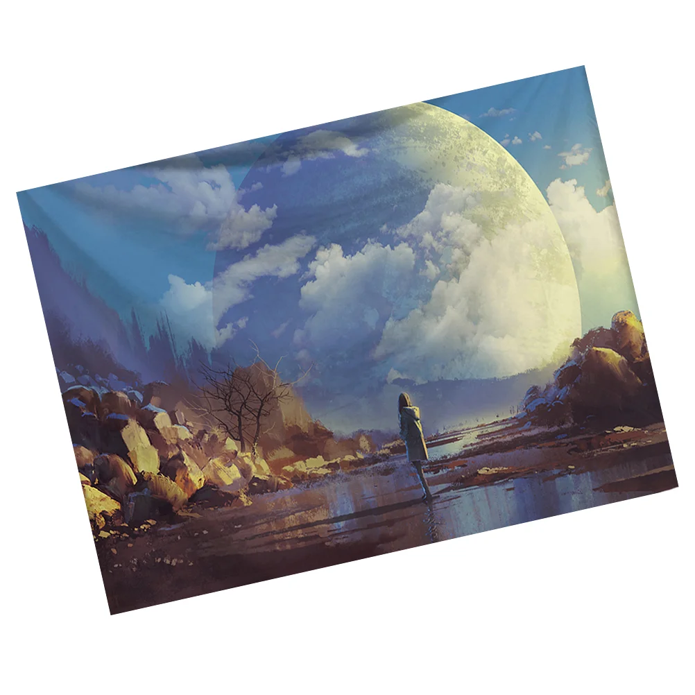 

Декоративный гобелен с принтом Луны, неба, 1 шт., Настенный Ковер, банное полотенце, Настенное подвесное одеяло для гостиной, спальни (небесно...