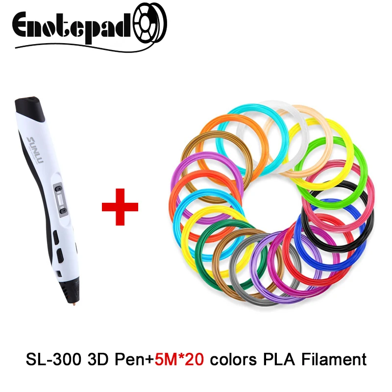 

3d Pen Sl-300a 3dprinting Printer Kit Professional Pencil Pla Filament 1.75mm Children Dooling 3d Pens Low Teperature Gadget