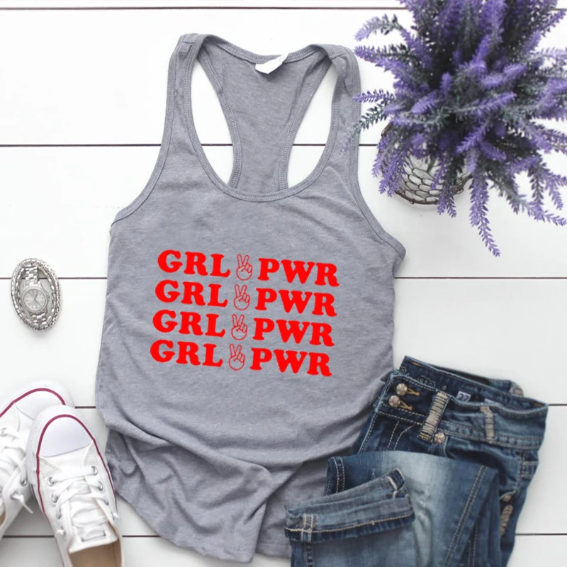 GRL PWR майка с буквенным принтом женская модная уличная одежда стильный летний