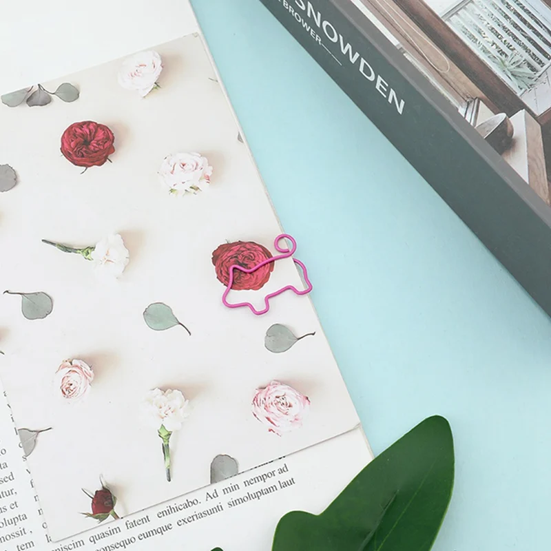 

10 pcs/pack Cute Animal Pink Pig Bookmark Paper Clip School Office Supply Metal Material Gift Stationery