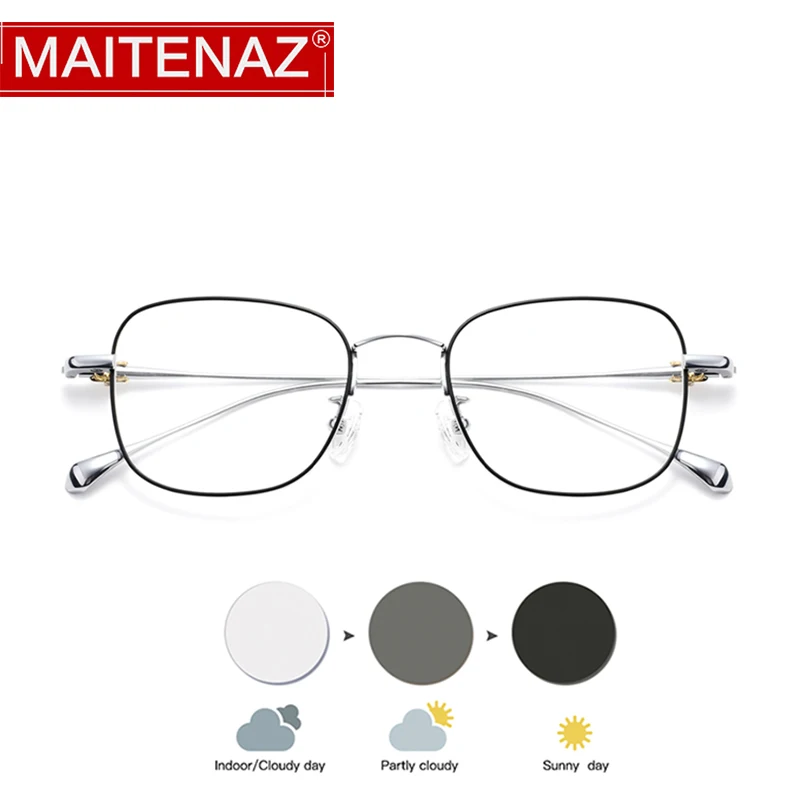 

Чистый титановый рецепт, очки для мужчин, фотохромные очки, полная оправа, ультра-светильник, анти-синий светильник, Компьютерная Защита гла...