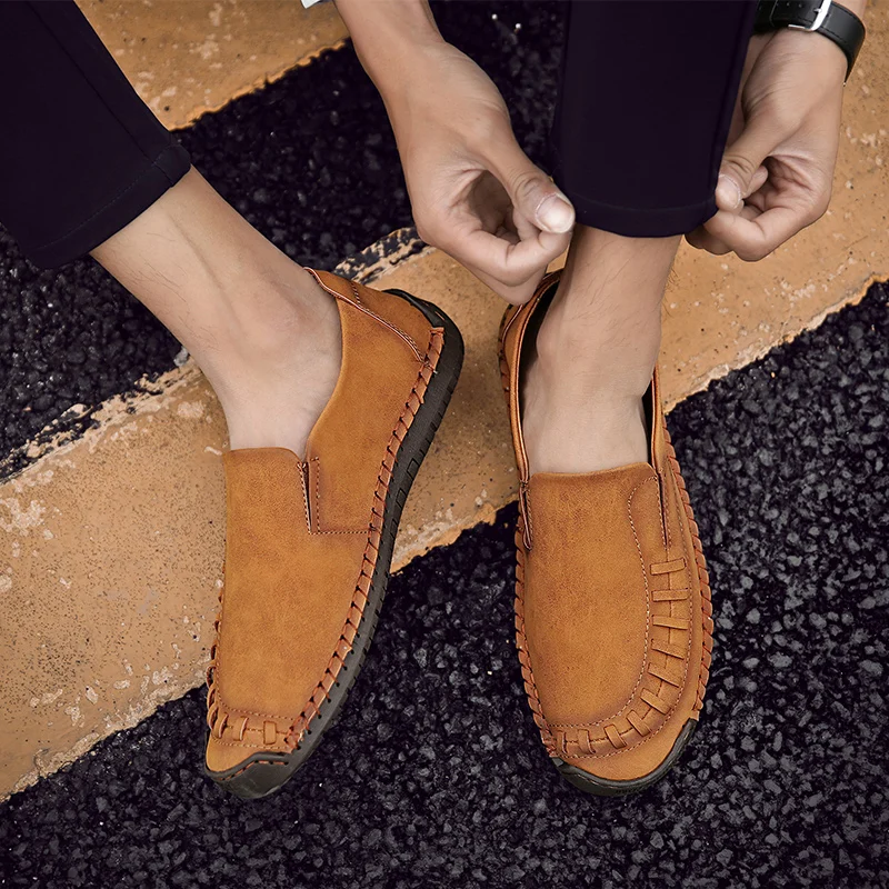 

Fashion Summer Walking Shoes Breathable Men Microfiber Leather Fitness Loafers Shoes Outdoor Brand Sports Sneakers