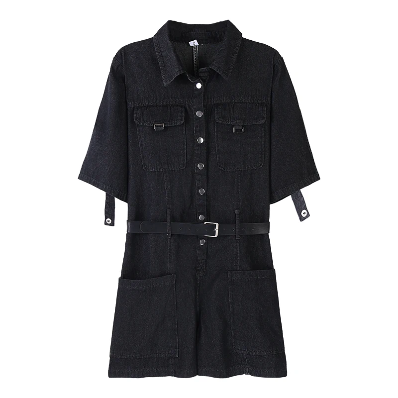 

Women's High Waist Fashion One Piece Jeans for Girls Denim Overalls Streetwear Thin Baggy Jeans Mom Boyfriend Straight Pants