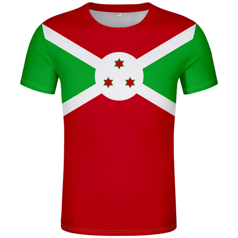 

Burundi T Shirt Logo Free Custom Made Name Number Bdi Country T-shirt Nation Flag Bi French Burundian Print Black Photo Clothing