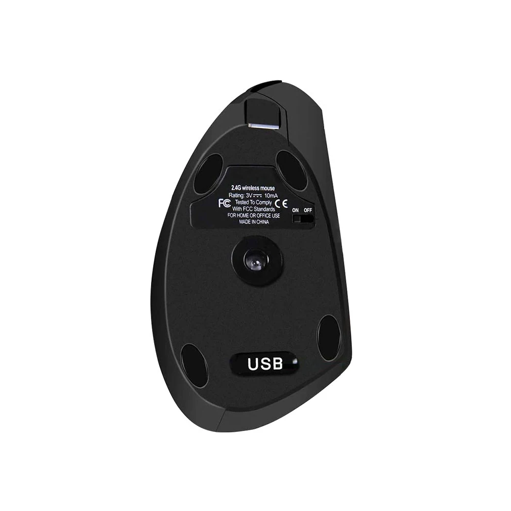 

Laptop Desktop Professional Computer Mouse Wireless Rechargeable Vertical Mouse 4 Gears 1600 DPI Adjustable Optical Mice