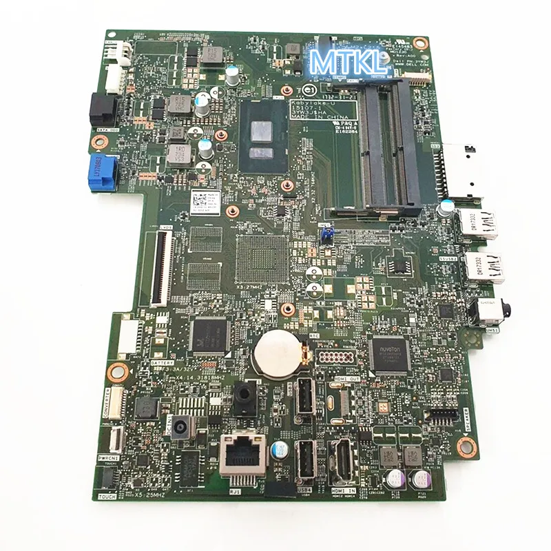 

Kabylake-U 15107-1 3YW3J 94MXG VKG6K H6C3V I3-7100U материнская плата для ноутбука Dell INSPIRON 20 3064 22 3264 24 3464