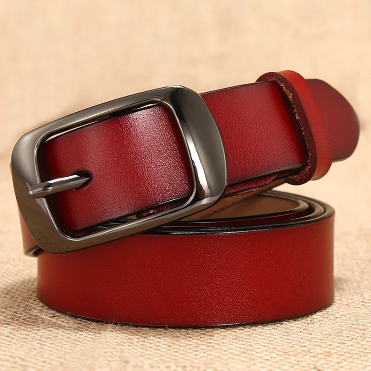 

Ladies belt All-match women's leather belt Pure cowhide belt Ladies pin buckle women belts for women