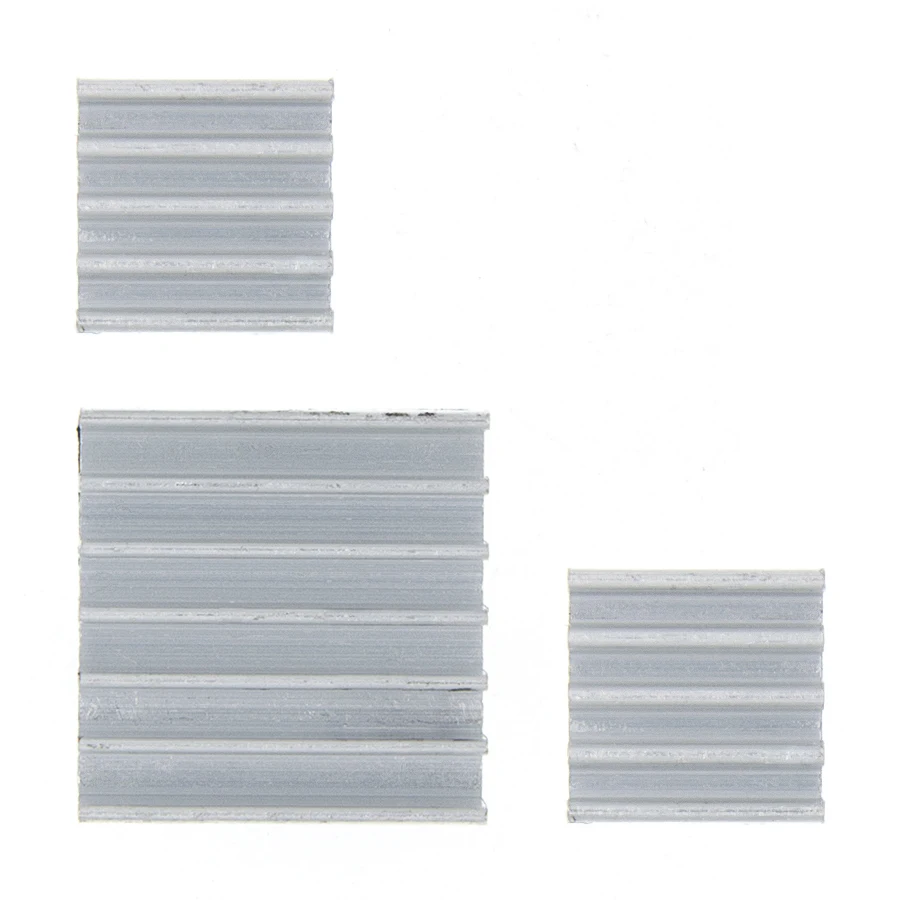 3 шт. + perekat Raspberry Pi Murni алюминиевый теплоотвод набор комплект радиатор для pendinginan 2