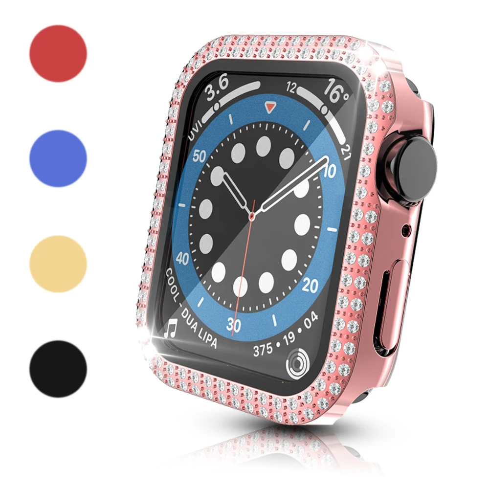 

Чехол из закаленного стекла для Apple Watch 6, SE/6/5/4/3/2, 44/40/38/42 мм