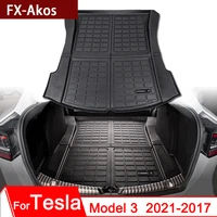 upgrade model 3 2021 trunk mat tpe pad for tesla model 3 mat accessories trunk cargo tray floor mat with model3 logo trunk mats