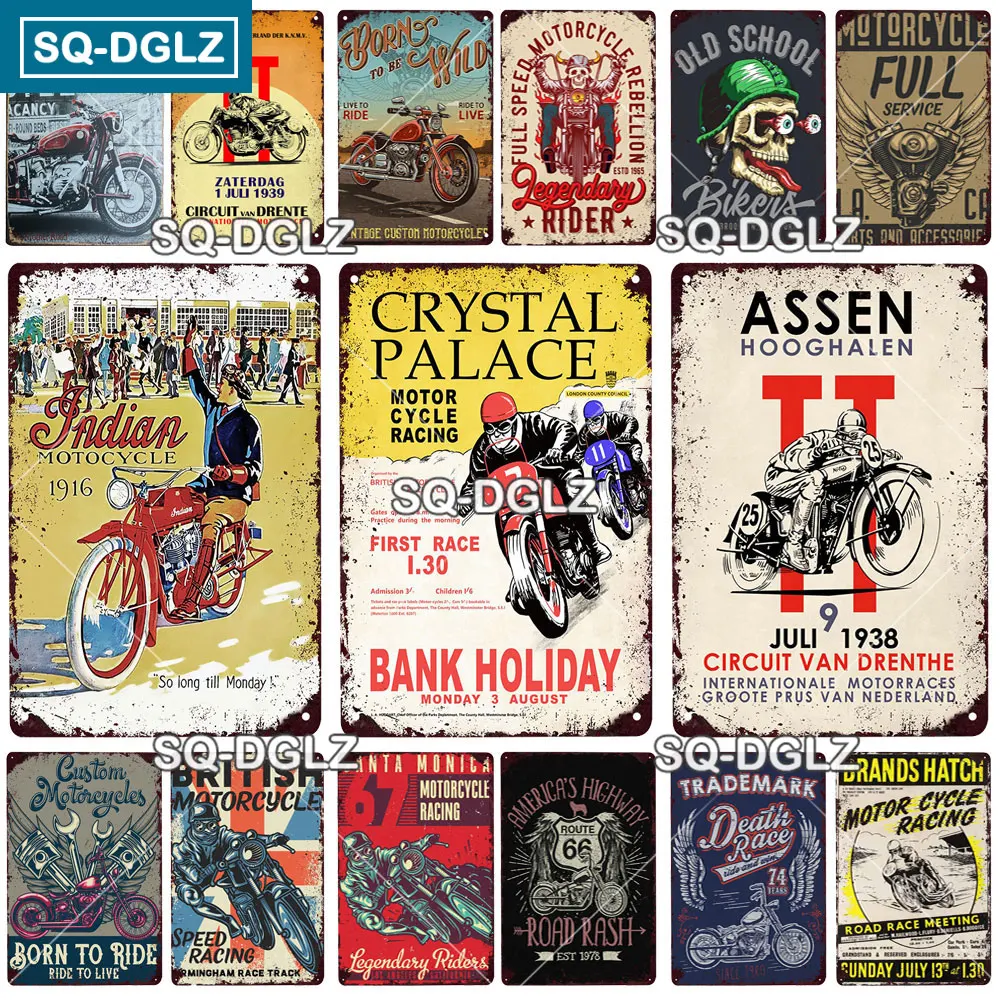 Мотоциклы металлический знак винтажная табличка металла плакат жестяная