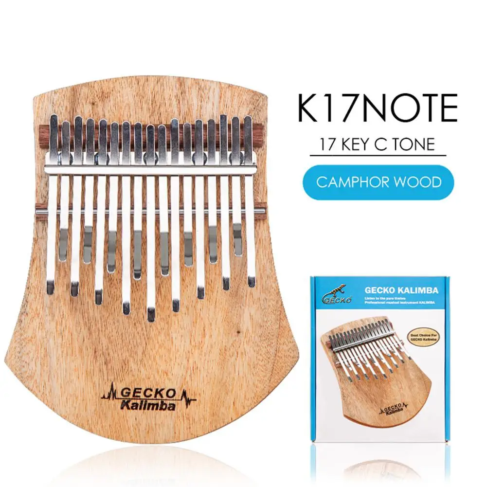 

GECKO 17 клавиш Kalimba большой палец пианино перкуссионный музыкальный камфорный деревянный музыкальный инструмент