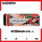 Низкопрофильный твердый LiPo аккумулятор Gaoneng GNB 2S 4200 мАч 7,4 В 120C 5,0 мм Bullet T XT60 Plug для 1:10 110 RC Car RC Boat