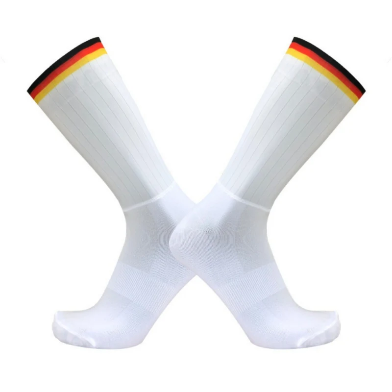 

Anti Slip Silicone Sport Socks Breathable Stripe Cycling Socks Men Sports Football Soccer Running Socks Calcetines Ciclismo