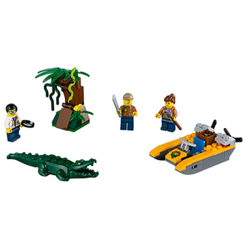 

10708 City Series Jungle Starter Set 60157 Children's Building Block Toy Gifts